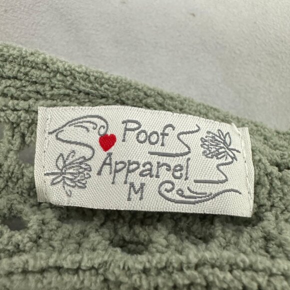 Twist Front Green Knit Sweater By Poof Apparel Medium Lightweight Poly Blend - Picture 3 of 5